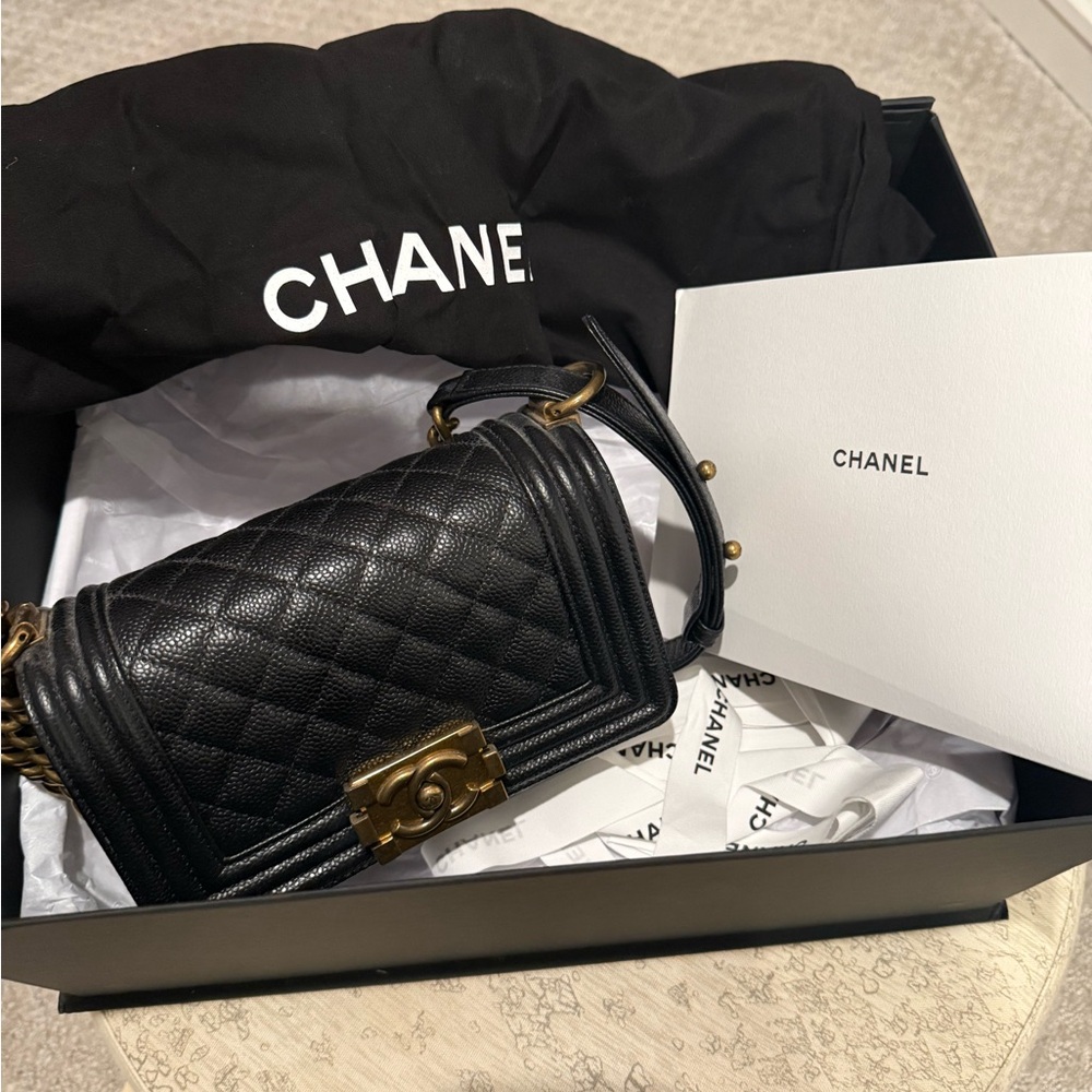 Chanel Black Crossbody Bag with Quilted Design